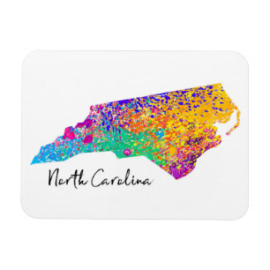 Imán Mapa moderno de Carolina del Norte