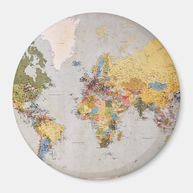 Imán mapa mundial (Frente)