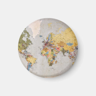 Imán mapa mundial