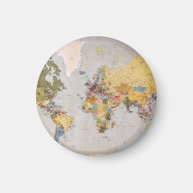 Imán mapa mundial (Frente)