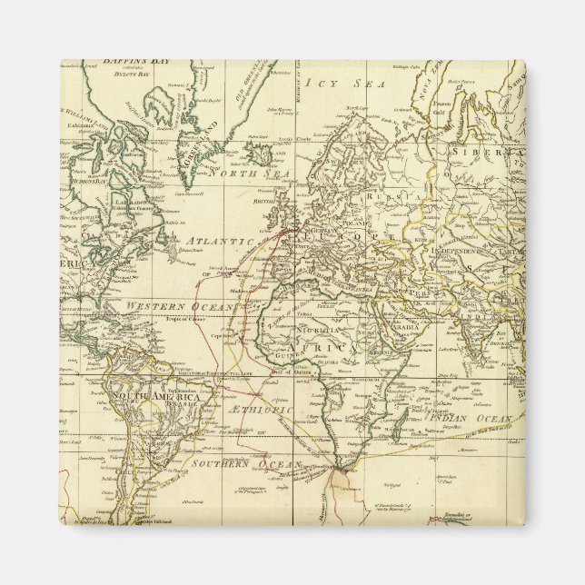 Imán Mapa mundial 5 (Frente)
