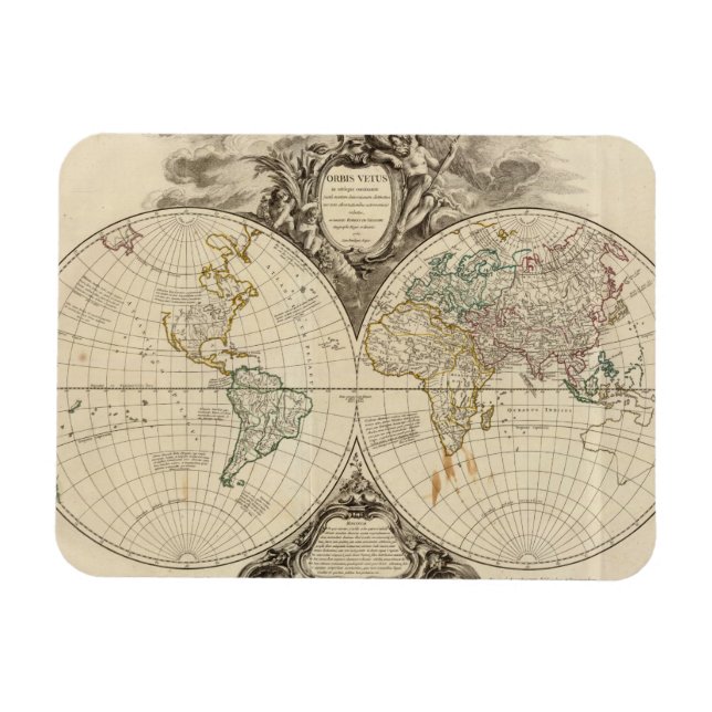 Imán Mapa mundial 8 (Horizontal)