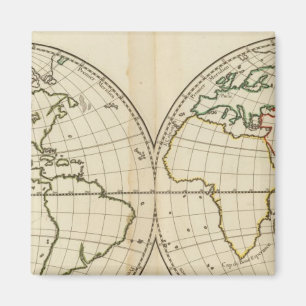 Imán Mapa mundial con Latitude y Longititude