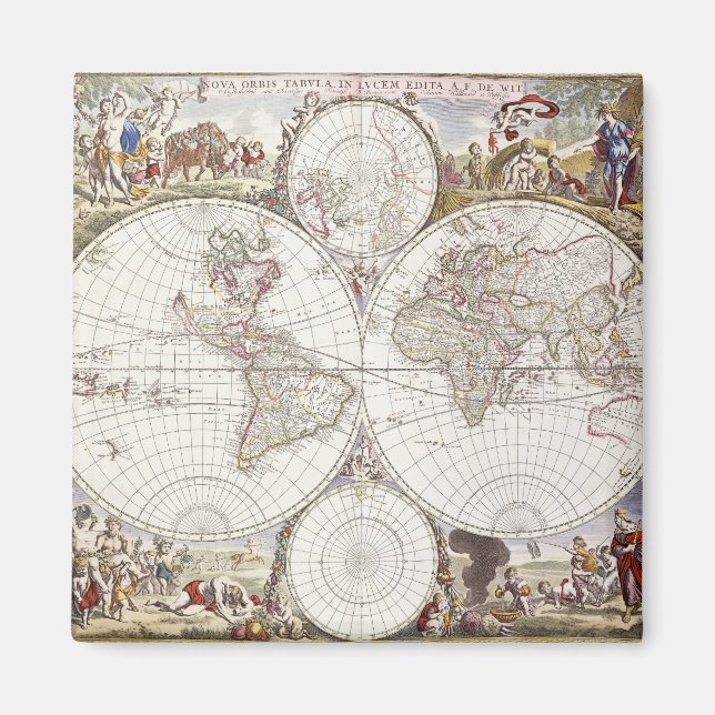 Imán Mapa mundial de Atlas Maior (Frente)