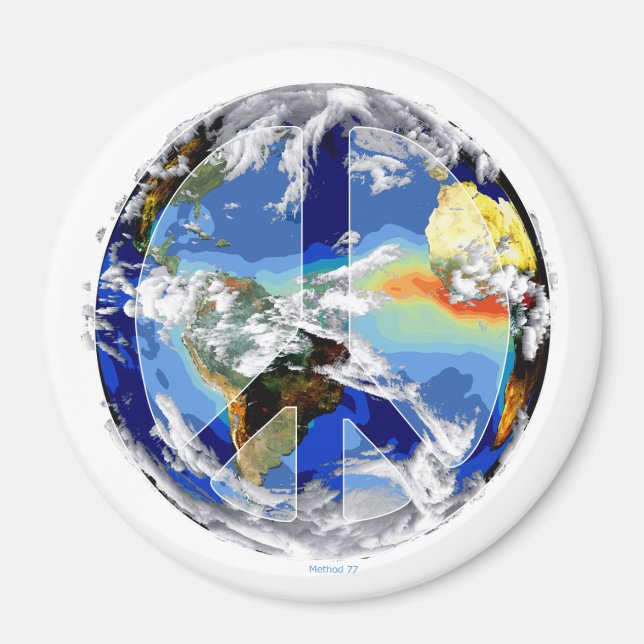 Imán Mapa Mundial de la Paz (Frente)