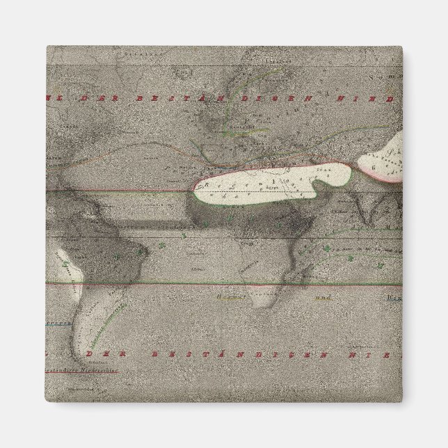 Imán Mapa Mundial de Precipitaciones (Frente)