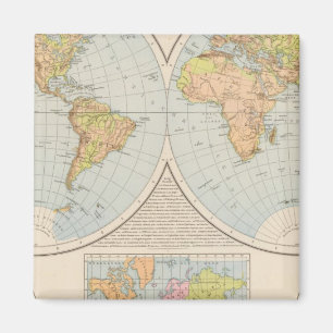 Imán Mapa mundial de W, E Halbkugel