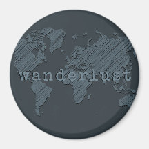 Mapa mundial de Wanderlust | Gris Gunmetal