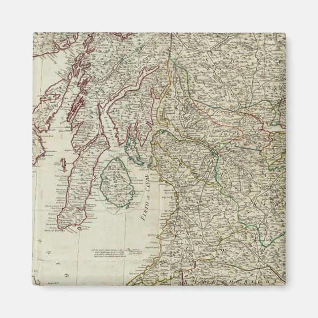 Imán Mapa nuevo y correcto de Escocia (Frente)