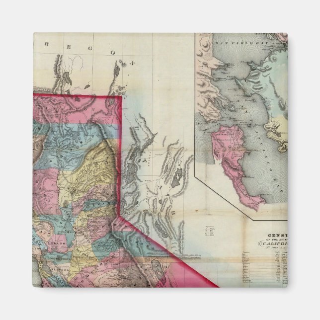 Imán Mapa oficial del estado de California (Frente)