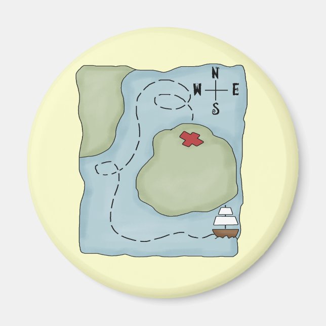 Imán Mapa pirata (Frente)