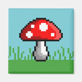 Imán Mapa Pixel Mushroom Meadow