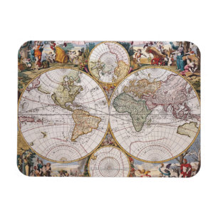 Imán Mapa polar del hemisferio doble