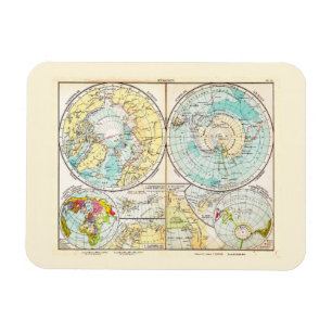 Imán Mapa polar en alemán