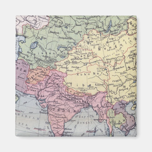 Imán Mapa político | Asia (Frente)