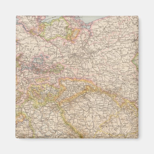 Imán Mapa político de Alemania (Frente)