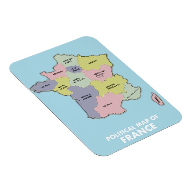 Imán Mapa político de Francia (Lado Derecho)