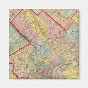 Imán Mapa Por La Ciudad De Filadelfia