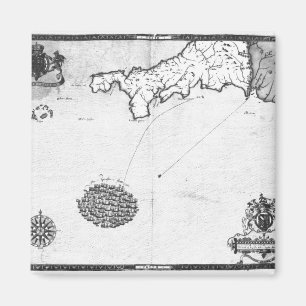 Imán Mapa que muestra la ruta de la flota Armada