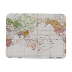 Imán Mapa que muestra las idiomas del mundo