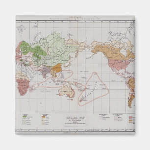Imán Mapa que muestra las lenguas del mundo