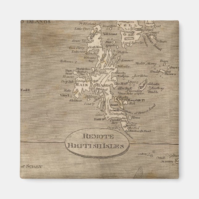 Imán Mapa remoto de las Islas Británicas por Arrowsmith (Frente)