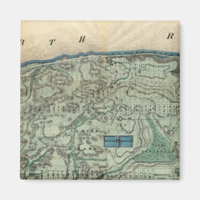Imán Mapa sanitario y topográfico de la ciudad de Nueva (Frente)