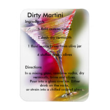 Mapa sucio de la receta para tomar Martini