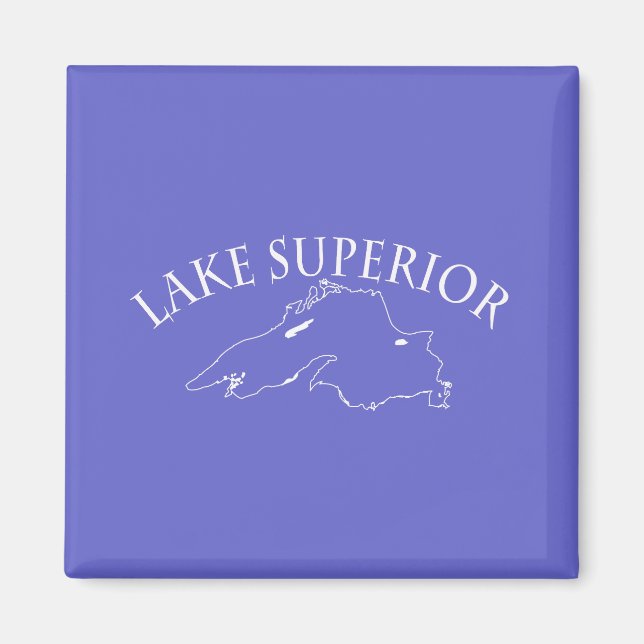 Imán Mapa superior del lago (Frente)
