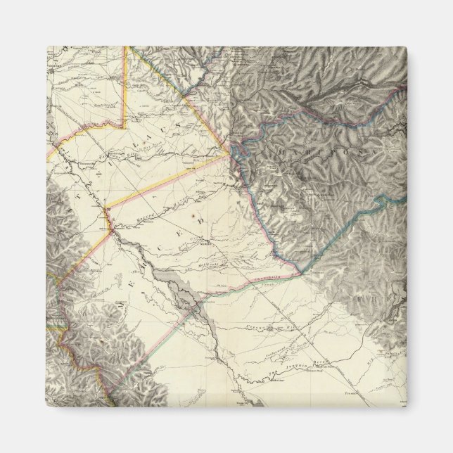 Imán Mapa Topográfico de California Central (Frente)