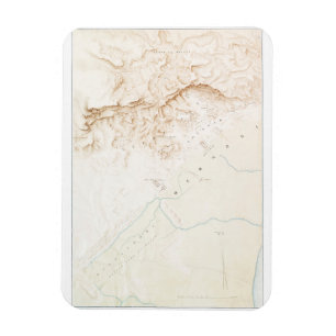 Imán Mapa topográfico de las ruinas del Poster Thebes