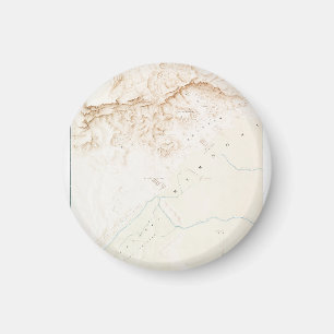 Imán Mapa topográfico de las ruinas del Poster Thebes