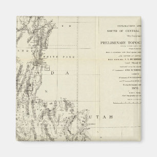 Imán Mapa Topográfico de Nevada y Arizona