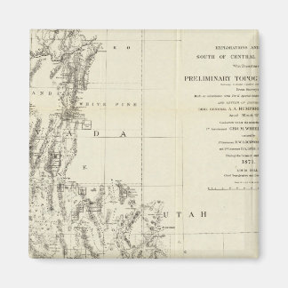 Imán Mapa topográfico de Nevada y Arizona
