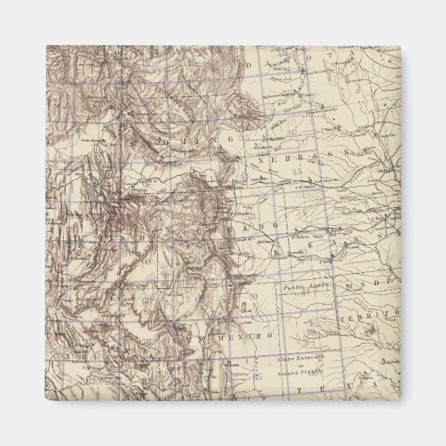 Imán Mapa topográfico del río Misisipi (Frente)