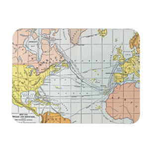 IMÁN MAPA: VIAJES ATLÁNTICOS