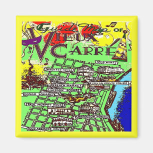 Imán Mapa viejo del barrio francés