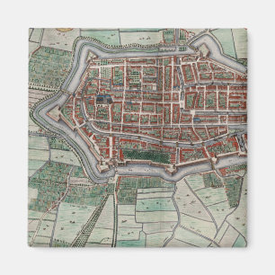 Imán Mapa vintage de Alkmaar