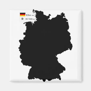 Imán mapa y algunos hechos de Alemania