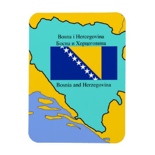 Imán Mapa y bandera de Bosnia y Hercegovina