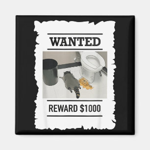 Imán Mapache Borracho Divertido Recompensa Deseada $100