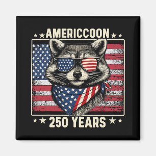 Imán Mapache del 250º Aniversario 1776 2026 250 Año 4º