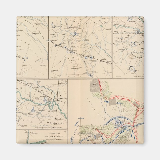 Imán Mapas de campaña de Savannah Goldsborough (Frente)