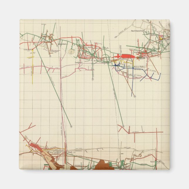 Imán Mapas de minas Comstock Número III (Frente)