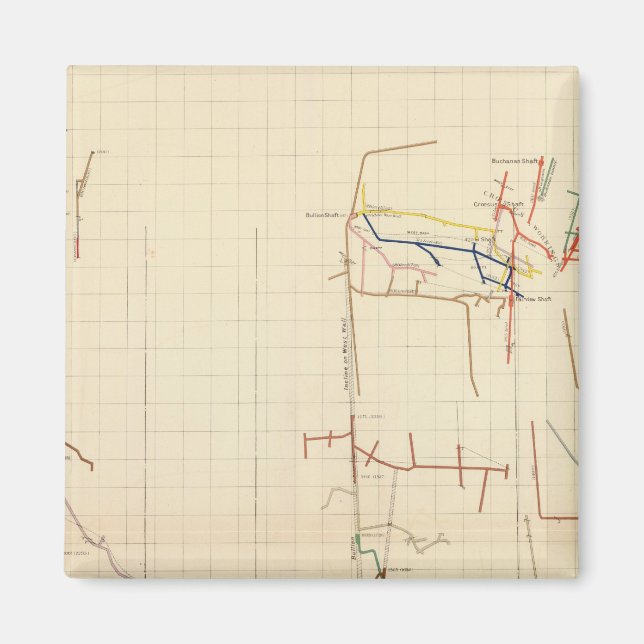 Imán Mapas de minas de Comstock Número V (Frente)