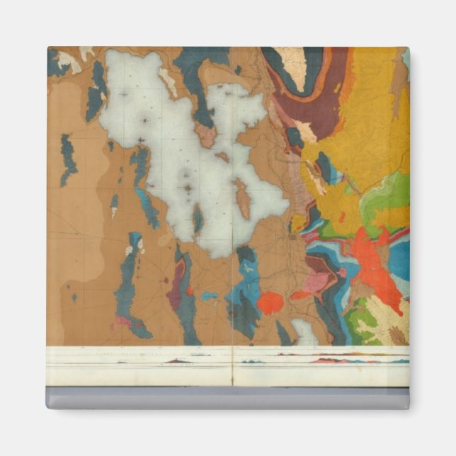 Imán Mapas geológicos compuestos IV, 40º estudio parale (Frente)