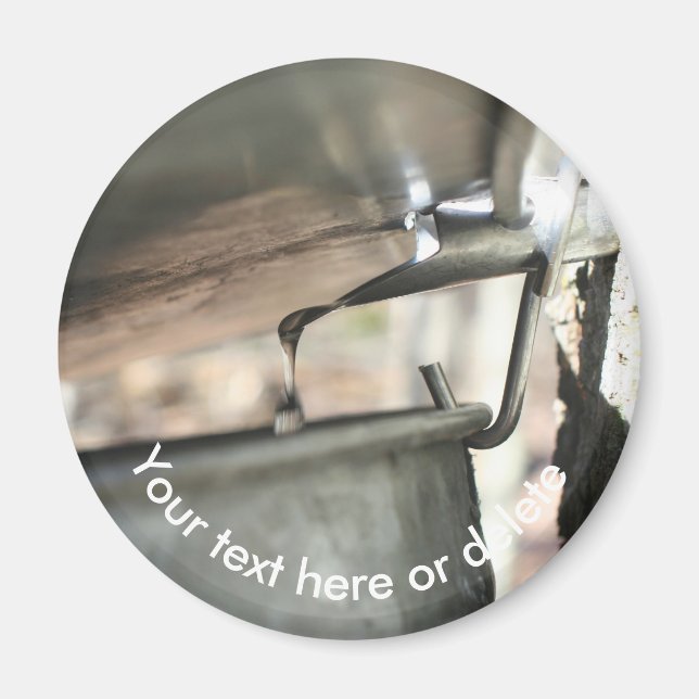 Imán Maple Syrup Sap Running Nature Personalized (Frente)