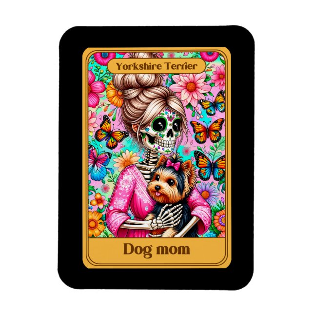 Imán Maqueta Tarot Card de Yorkshire Terrier Dog Mom (Vertical)