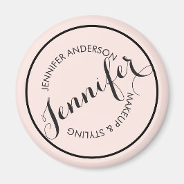 Imán Maquillaje con logotipo de sello de círculo vintag