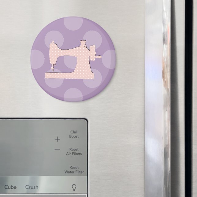 Imán Máquina de coser, aguja, puntas de polka (In situ (nevera))